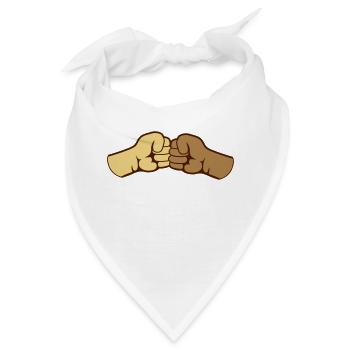 2 Bro Fist BLM Fäuste Freunde Team Begrüßung - Bandana - Weiß - Vorne