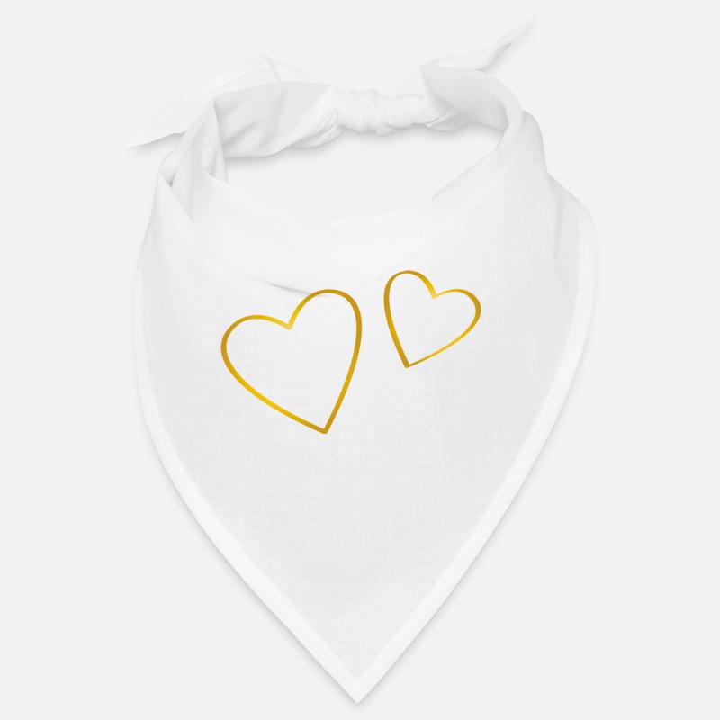 Zwei Herzen gold Bandana