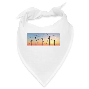 Windkraftanlagen, Windturbine, Windpark - Bandana - Weiß - Vorne