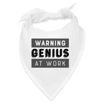 Genie am arbeiten - Bandana - Weiß - Vorne