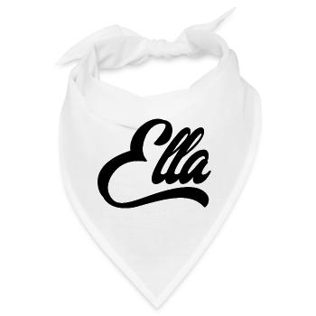 Name Ella Abstrakte Farbexplosion aufdruck - Bandana - Weiß - Vorne