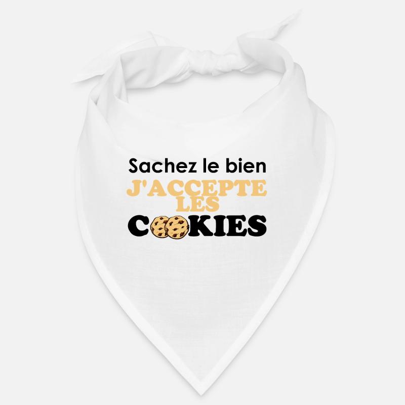 J'accepte les cookies - Bandana - blanc