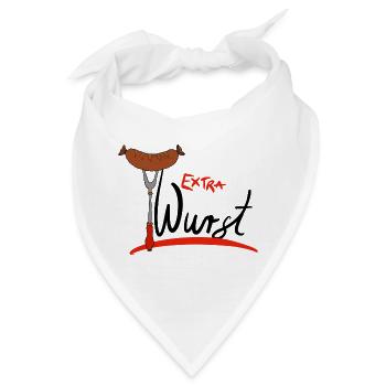 Extra Wurst Barbecue Humor - Bandana - Weiß - Vorne