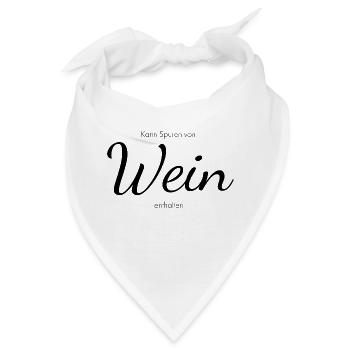 Wein Spuren - Bandana - Weiß - Vorne