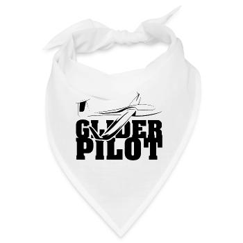 glider pilot symbol team flying Flieger Segelflug - Bandana - Weiß - Vorne
