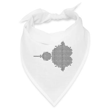 Mandelbrot Ascii - schwarz - Bandana - Weiß - Vorne