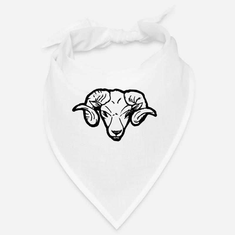 Widderkopf Outline Lustig Schaf Hörner Geschenk Bandana