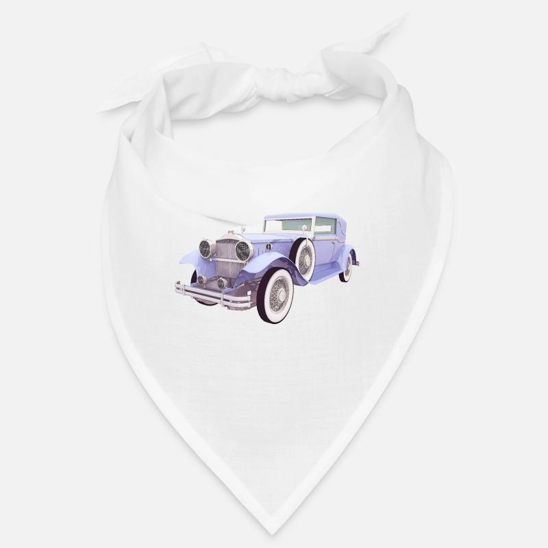Oldtimer, Auto, Automobil - Bandana - Weiß