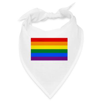 Homo Flagge - Bandana - Weiß - Vorne