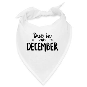 Fällig im Dezember - Bandana - Weiß - Vorne