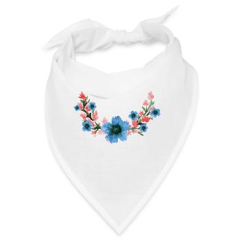 Blume - Bandana - Weiß - Vorne