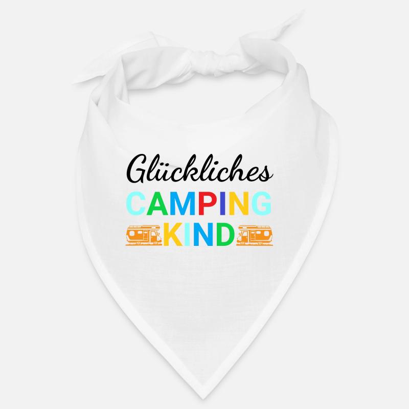 Glückliches Camping Kind Bandana