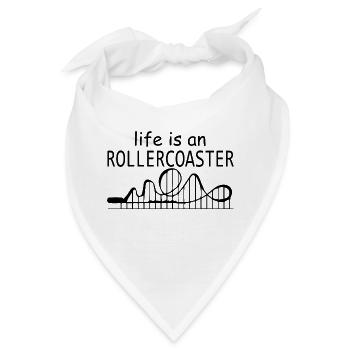 Rollercoaster Achterbahn - Bandana - Weiß - Vorne