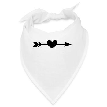 herz pfeil pfeile richtung - Bandana - Weiß - Vorne