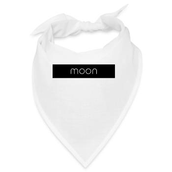 moon schwarz - Bandana - Weiß - Vorne