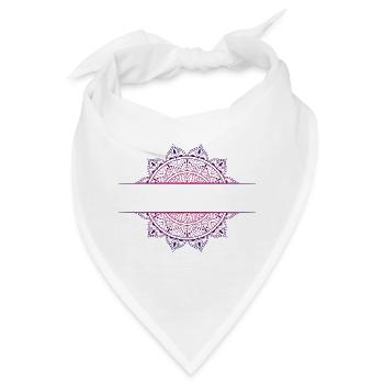 Mandala pink magenta - Bandana - Weiß - Vorne