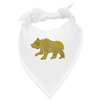 Ein Wikinger-Druide, der sich in Bärenform verwandelt - Bandana - Weiß - Vorne