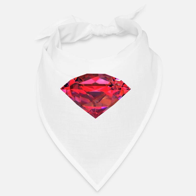 Reddish Ruby - Bandana - white