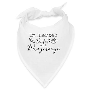 Im Herzen Barfuß auf Wangerooge Insel Must Have - Bandana - Weiß - Vorne