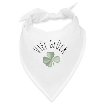 Viel Glück Glueck Kleeblatt - Bandana - Weiß - Vorne