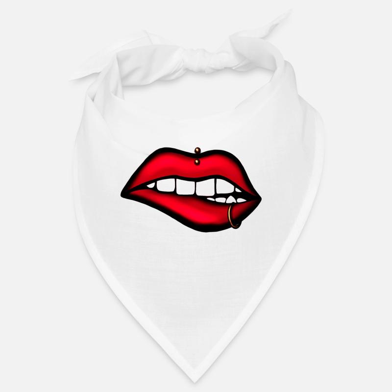 Pretty lips with piercing Bandana