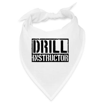 Drill Instructor Schild - Bandana - Weiß - Vorne