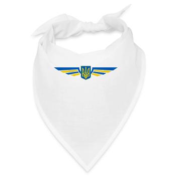 Ukraine Geflügelt - Bandana - Weiß - Vorne