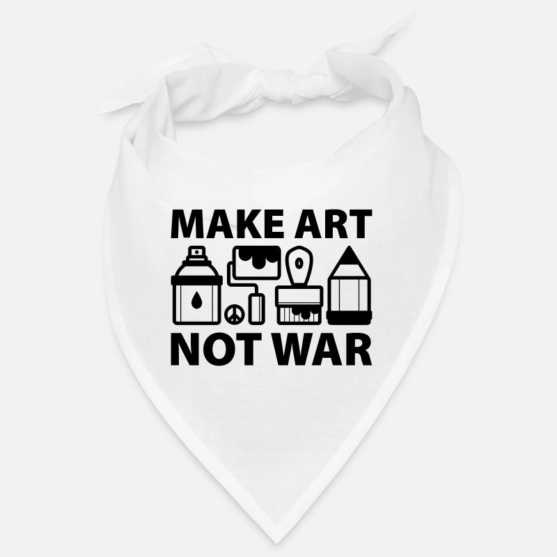 Make art not war Bandana