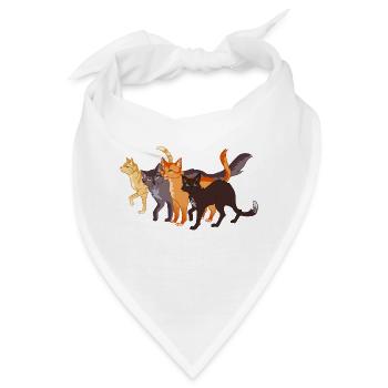 Warrior Cats Feuerstern Firestar Greystripe Katze - Bandana - Weiß - Vorne
