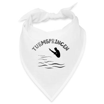 tumrspringen turmspringer ev verein club team - Bandana - Weiß - Vorne