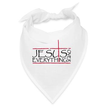 Jesus Over Everything - Bandana - Weiß - Vorne