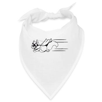 Eichhörnchen super held - Bandana - Weiß - Vorne