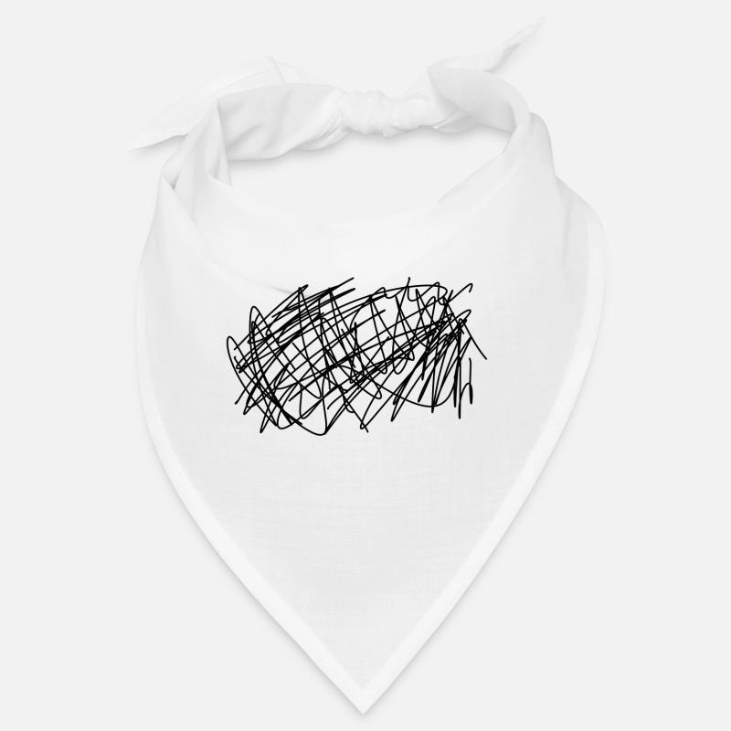 Doodle Black Sow Claw Drawn Bandana