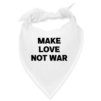 Make Love Not War Peace Weltfrieden Ukraine - Bandana - Weiß - Vorne