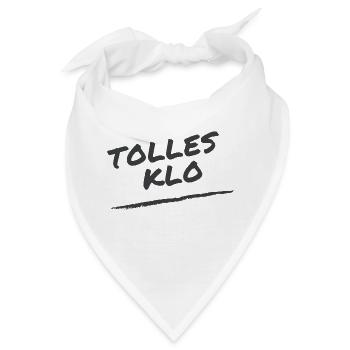 Tolles Klo, lustige Sprüche, Geschenk - Bandana - Weiß - Vorne