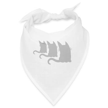 Crew 3 kleine Katzen - Bandana - Weiß - Vorne