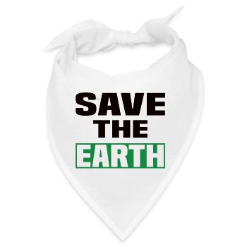 Save The Earth - Bandana - Weiß - Vorne