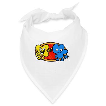 Niedliche Charaktere - Bandana - Weiß - Vorne