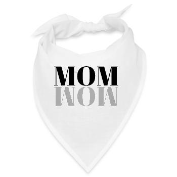 MOM WOW Geschenk Mama - Bandana - Weiß - Vorne