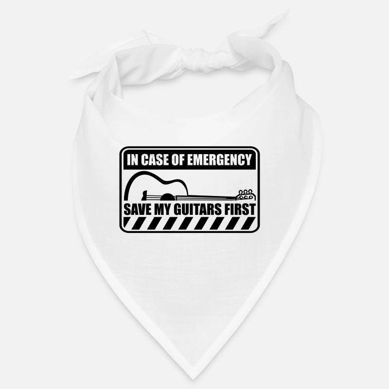 Warnung Save My Guitars - Bandana - Weiß