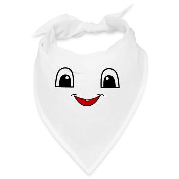 Cute face - Bandana - Weiß - Vorne