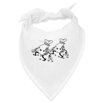 Team 2 gehende Geldsäcke - Bandana - Weiß - Vorne
