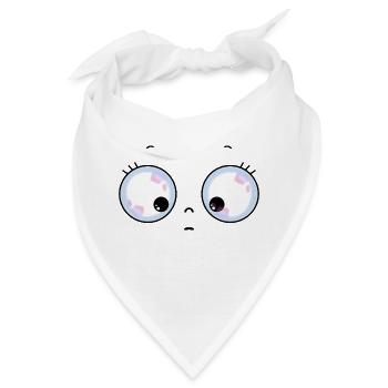 Cute eyes - Bandana - Weiß - Vorne