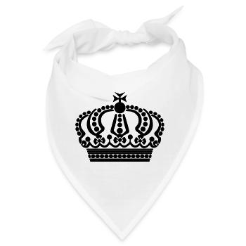 Schwarze Krone - Bandana - Weiß - Vorne
