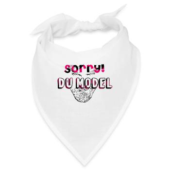 Sorry Du Model - Bandana - Weiß - Vorne