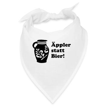 Bembel "Äppler statt Bier" #Frankfurt #069 #Bembel - Bandana - Weiß - Vorne