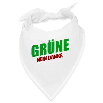 Grüne nein danke - Bandana - Weiß - Vorne