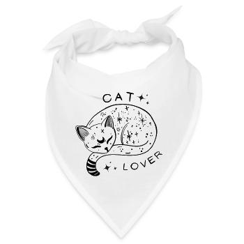 Heaven Cat Lover - Bandana - Weiß - Vorne