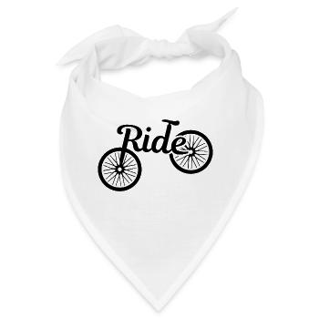 Ride the bicycle - Bandana - Weiß - Vorne