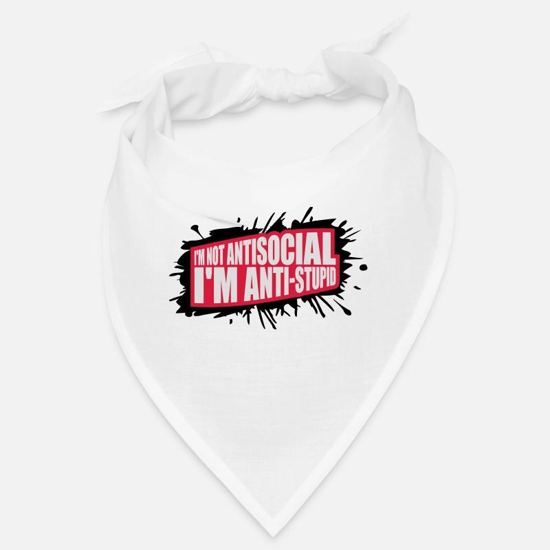 not antisocial anti stupid Bandana
